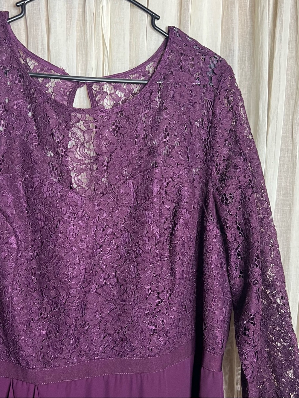 NWT City Chic Lace Bodice Draped Front Midi Dress - Picture 4 of 7